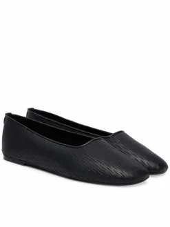 Ballerine Oblique Ballerina Cut Lth HW0HW03033 Nero