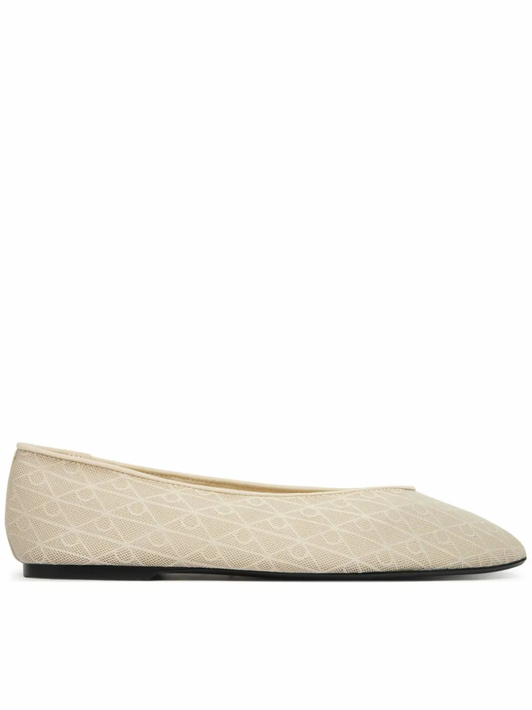 Ballerine Square Ballerina Aop Mesh HW0HW02937 Écru