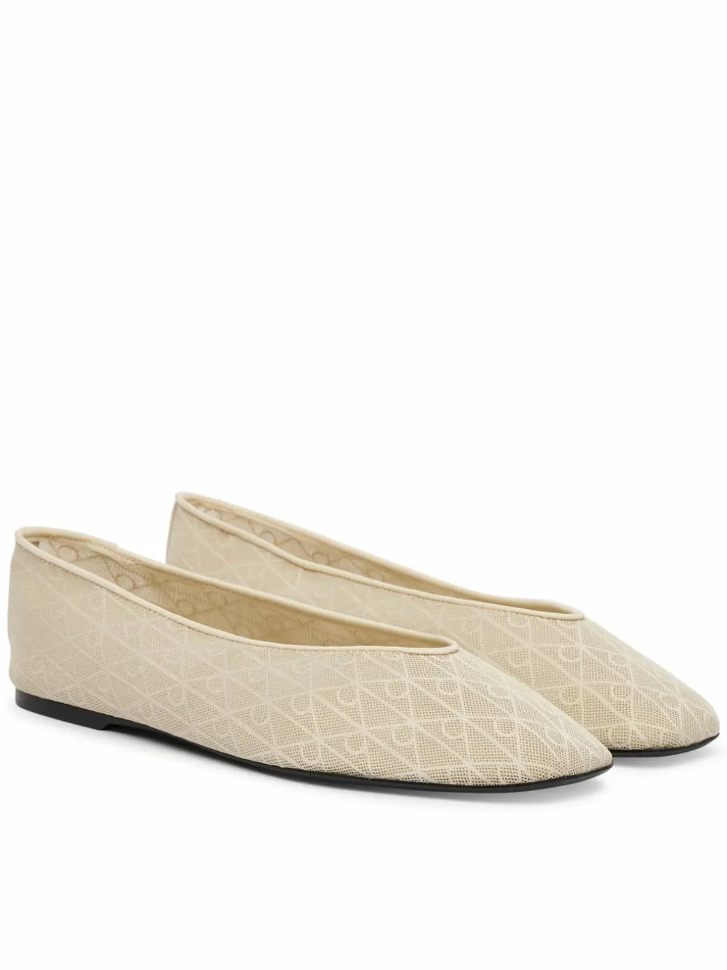 Ballerine Square Ballerina Aop Mesh HW0HW02937 Écru