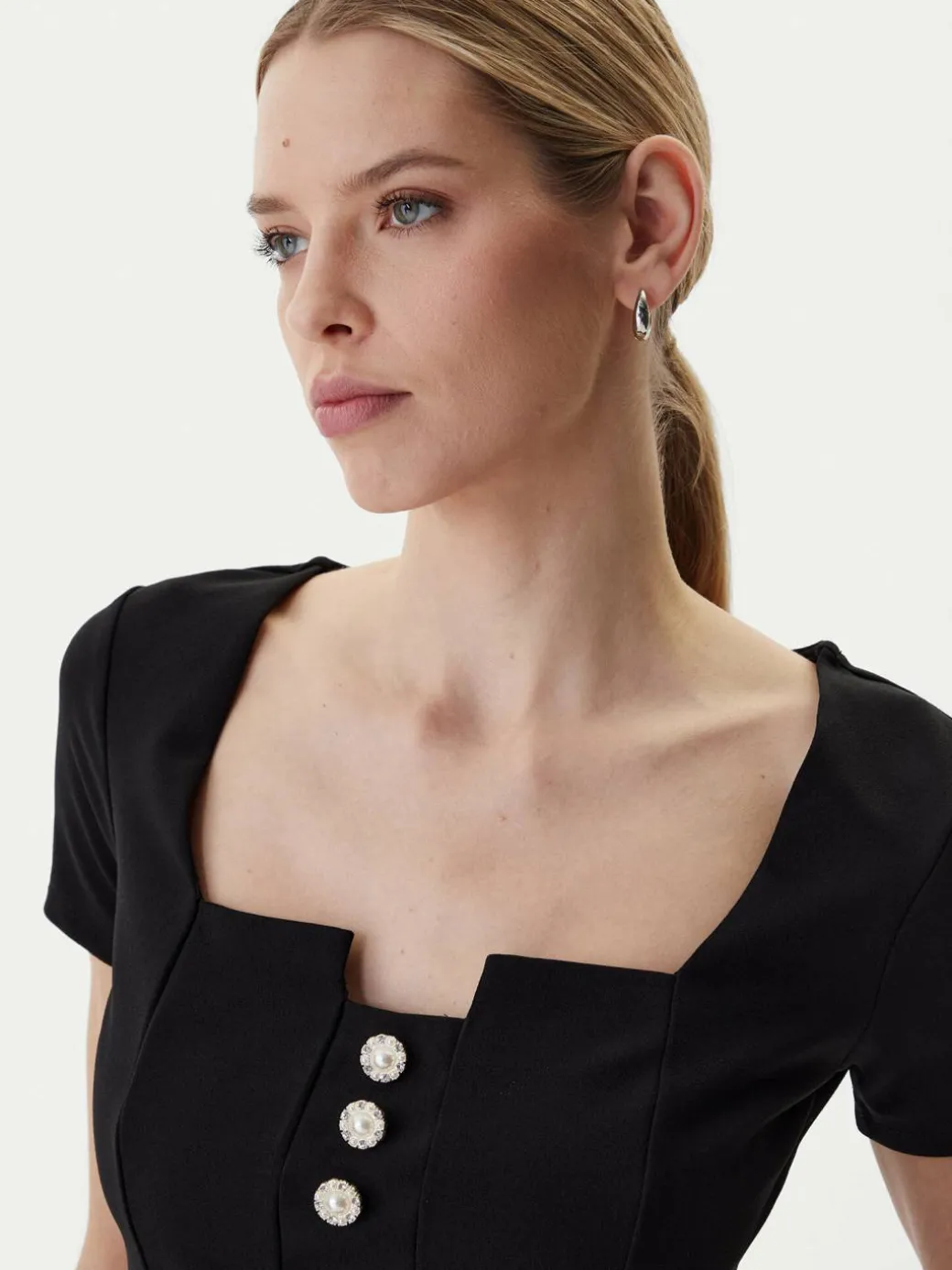 Blusa W6RP08 KCBO2 Nero Classic Fit