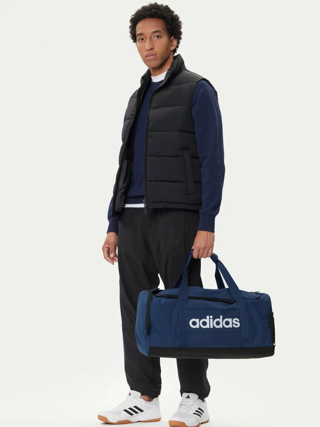 Borsa Linear Duffel Medium IN6116 Blu scuro