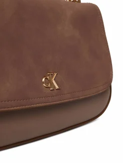Borsetta Ck Conv Chain Brushed Medium Bag LV04F3407G Beige
