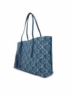 Borsetta Emblem Aop Denim Tote W/ Pouch LV04F3428G Blu