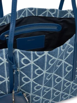 Borsetta Emblem Aop Denim Tote W/ Pouch LV04F3428G Blu