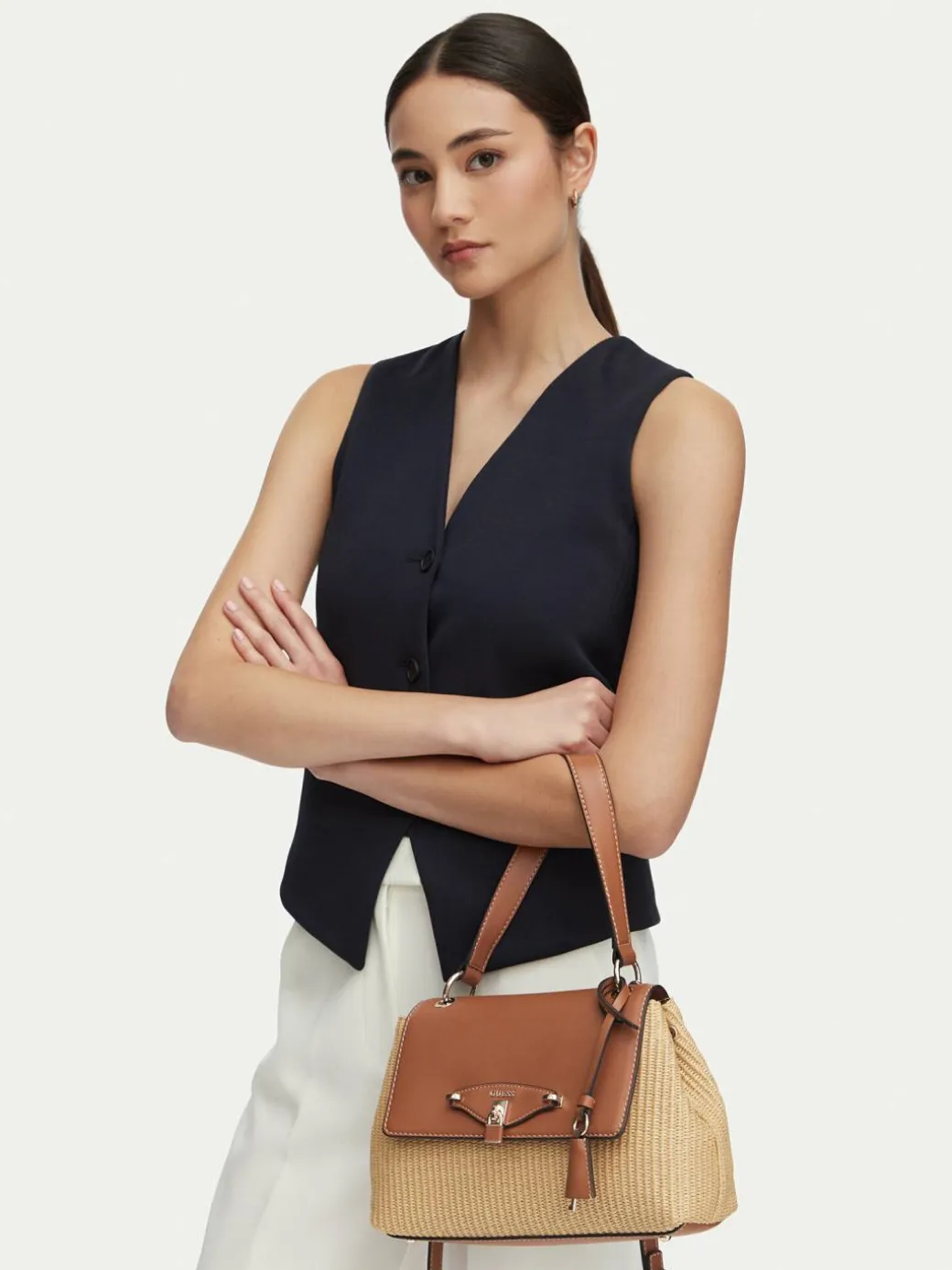 Borsetta Maggie Straw HWWG97 53190 Beige