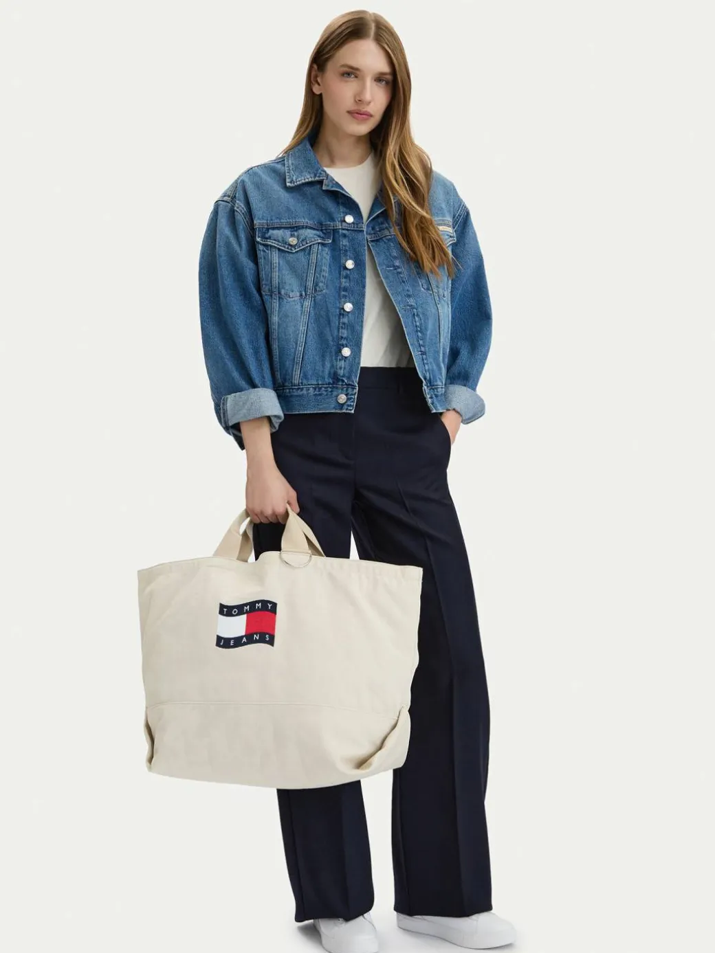 Borsetta Tjw Wave Flag Med Tote AW0AW18466 Beige