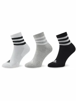 Calzini corti 3-Stripes Cushioned Sportswear Mid-Cut Socks 3 Pairs IC1318 Grigio