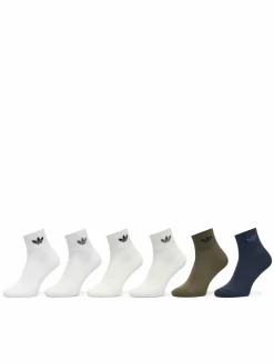 Calzini lunghi Mid Ankle Socks 6 Pairs KQ9070 Multicolore