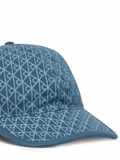 Cappellino Emblem Print W Leather Patch Cap LV04D5029G Blu