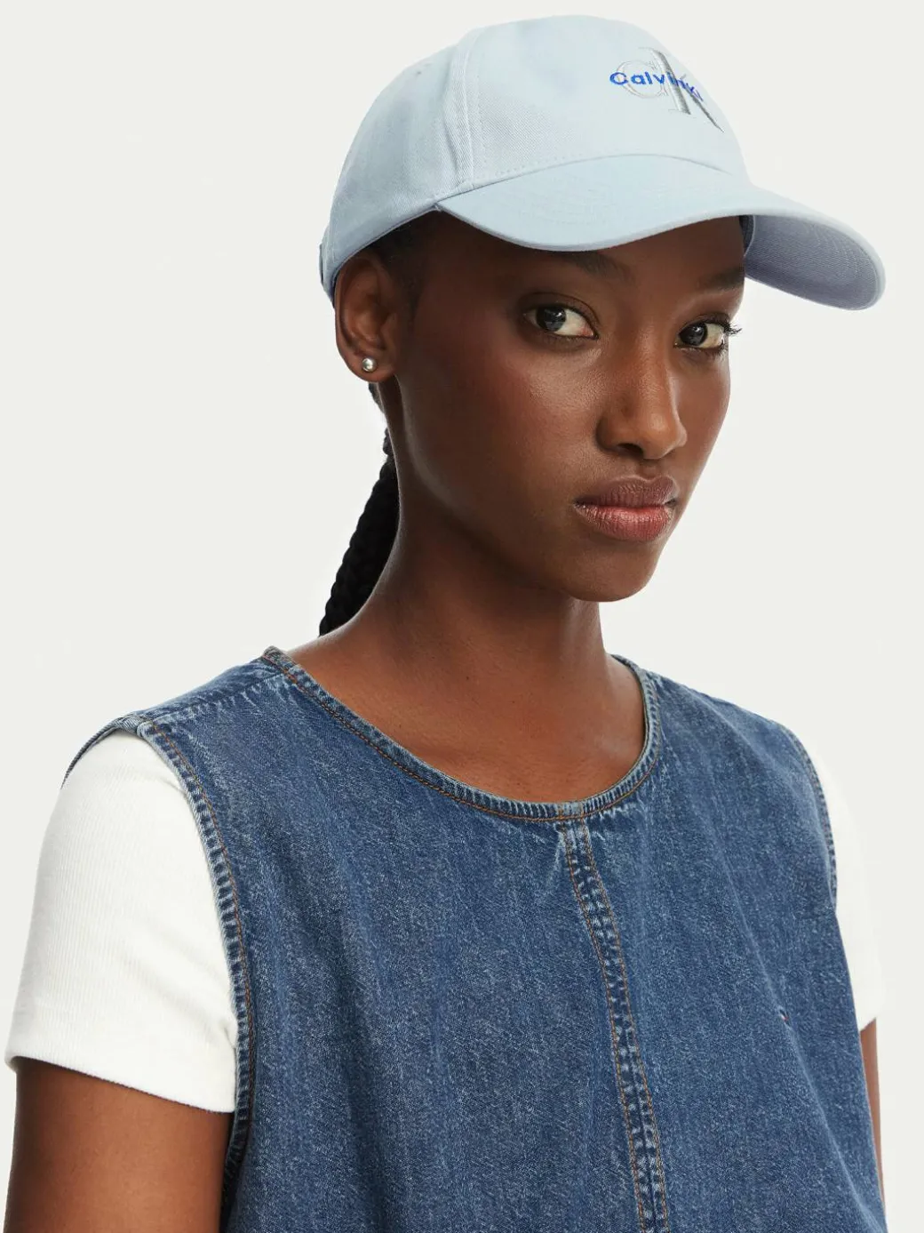 Cappellino Monologo Embroidery Baseball Hat LV04K5026G Celeste