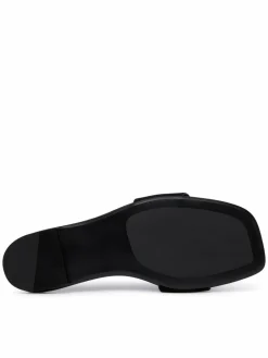 Ciabatte Square Flat Sndl Embl Suede HW0HW03055 Nero