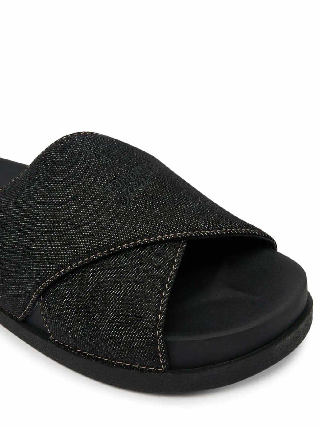 Ciabatte Tjw Comfort Slides Washed Denim EN0EN02898 Nero