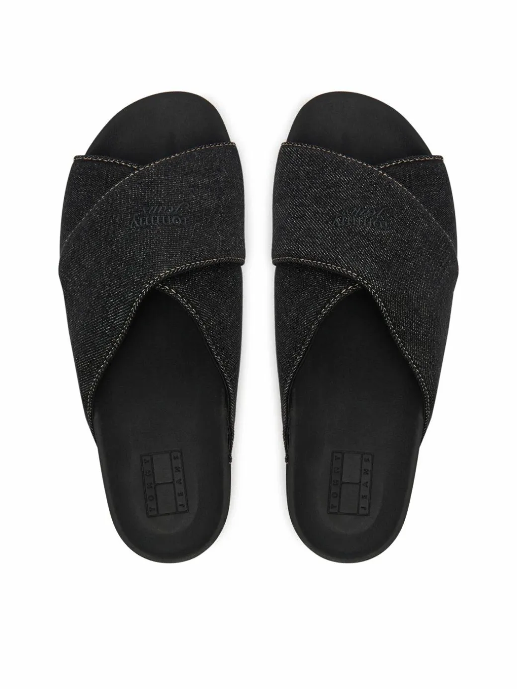Ciabatte Tjw Comfort Slides Washed Denim EN0EN02898 Nero