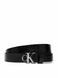Cintura Ck Buckle Glossy Strap 25M LV04F7122G Nero