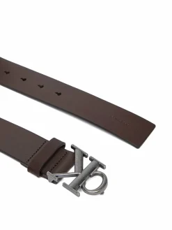 Cintura Ck Buckle Smooth 35Mm LV04D7091G Marrone scuro