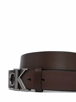 Cintura Ck Buckle Smooth 35Mm LV04D7091G Marrone scuro