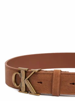 Cintura Ck Buckle Suede 35Mm Fixed LV04D7126G Marrone