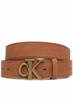 Cintura Ck Buckle Suede 35Mm Fixed LV04D7126G Marrone