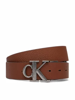 Cintura Ck Buckle Tumbled 35Mm Adj/Rev LV04D7049G Marrone