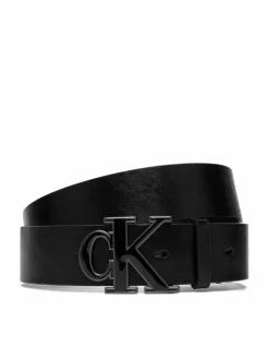Cintura Ck Enamel Buckle 40Mm LV04D7150G Nero