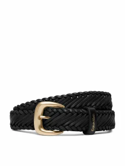 Cintura da donna Braided Logo Buckle 25Mm LV04F7087G Nero