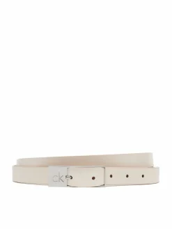 Cintura da donna Ck Cut Square Buckle 2.0 K60K613155 Bianco