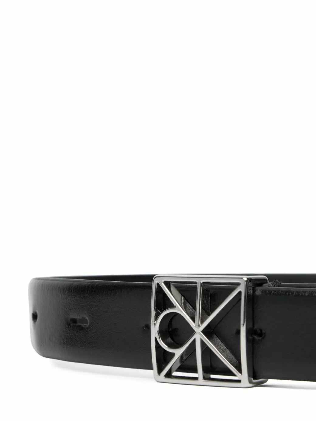 Cintura da donna Emblem Buckle 25Mm Fixed Smooth LV04F7072G Nero