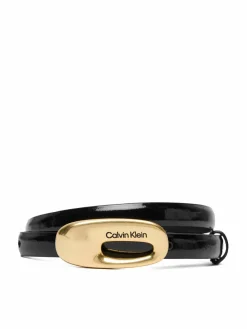 Cintura da donna Oval Buckle Shiny Strap 15Mm LV04F7064G Nero