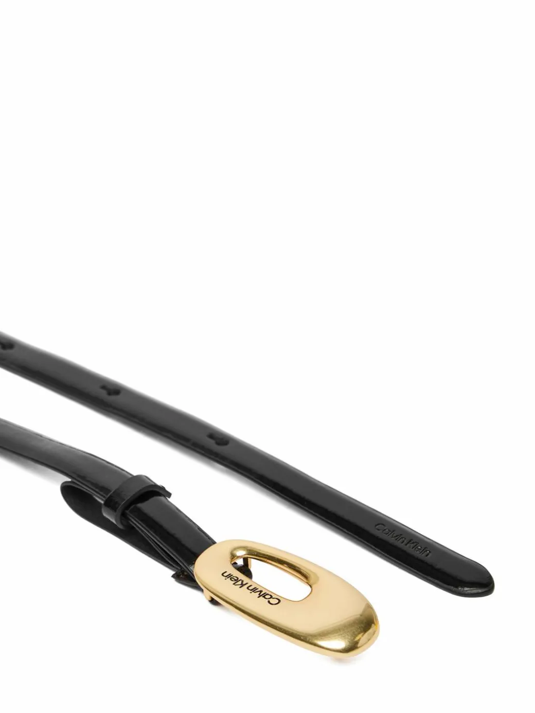 Cintura da donna Oval Buckle Shiny Strap 15Mm LV04F7064G Nero