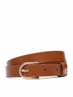 Cintura da donna Rounded Buckle Ck Loop LV04F7107G Marrone