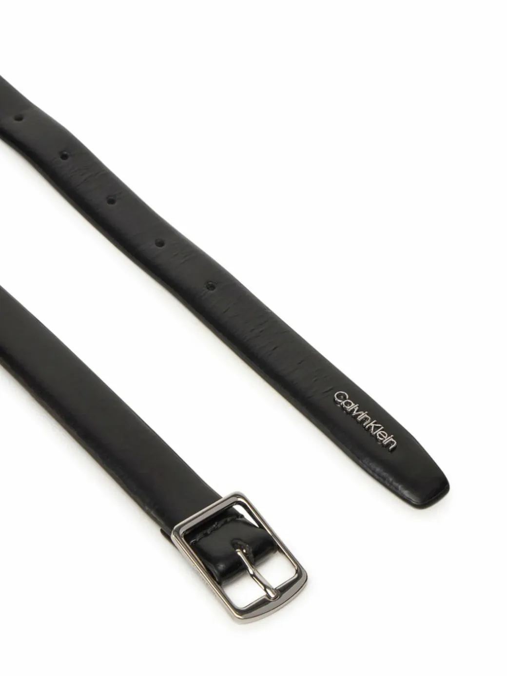 Cintura da donna Slim Square Buckle Belt 2.0 K60K613235 Nero