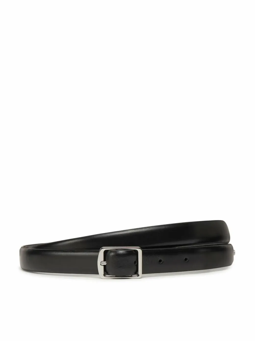 Cintura da donna Slim Square Buckle Belt 2.0 K60K613235 Nero
