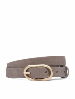 Cintura Organic Buckle Suede Belt 20Mm LV04F7110G Grigio