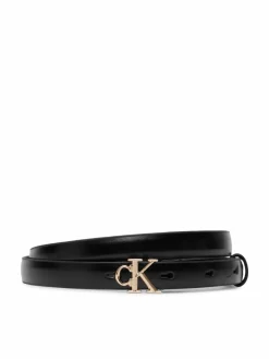 Cintura Round Ck Buckle Smooth 15Mm LV04F7085G Nero