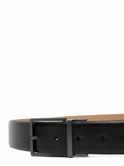 Cintura Square Buckle Smooth Adj LV04D7147G Nero