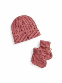 Completo cappello e calzini 320P01426507 Rosa scuro