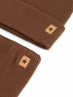 Completo cappello e scaldacollo 8KF-002-AW24 Marrone
