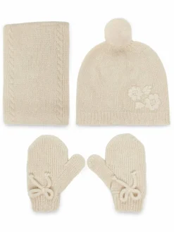 Completo cappello, scaldacollo e guanti 10019 Beige