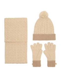 Completo cappello, sciarpa e guanti RX-KF-001-AW24 Beige