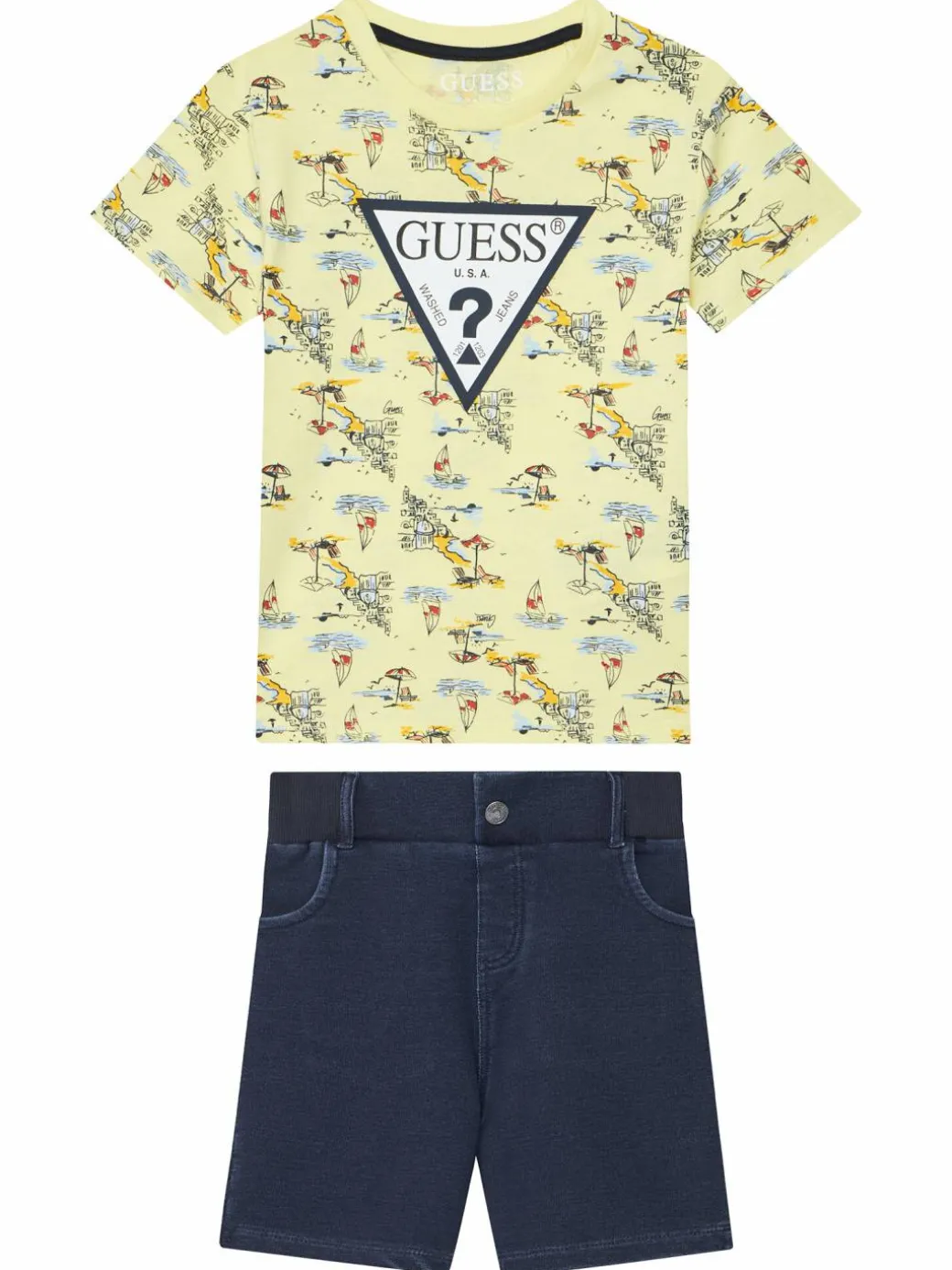 Completo T-shirt e pantaloncini N6GG01 K8HM4 Multicolore Regular Fit