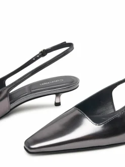 Décolleté Kitten Heel Pump Sling Mirr Lth HW0HW03275 Nero