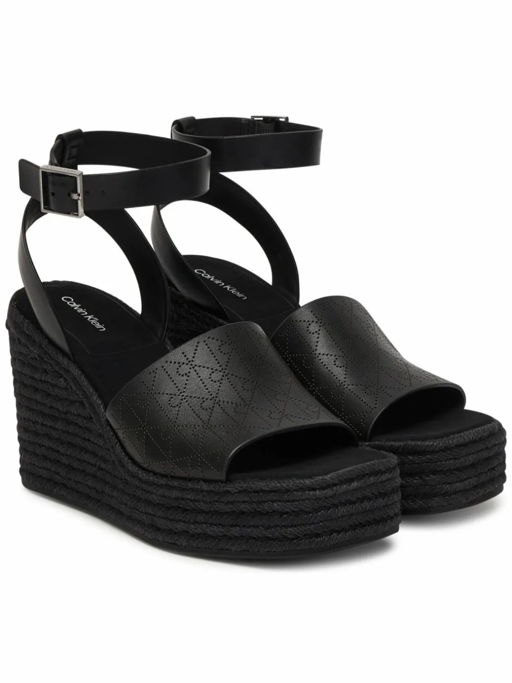 Espadrillas Wedge Espad 70 Aop Lth HW0HW03138 Nero