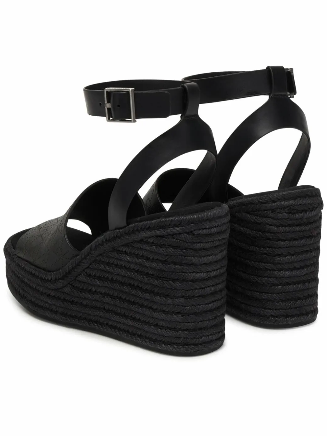 Espadrillas Wedge Espad 70 Aop Lth HW0HW03138 Nero