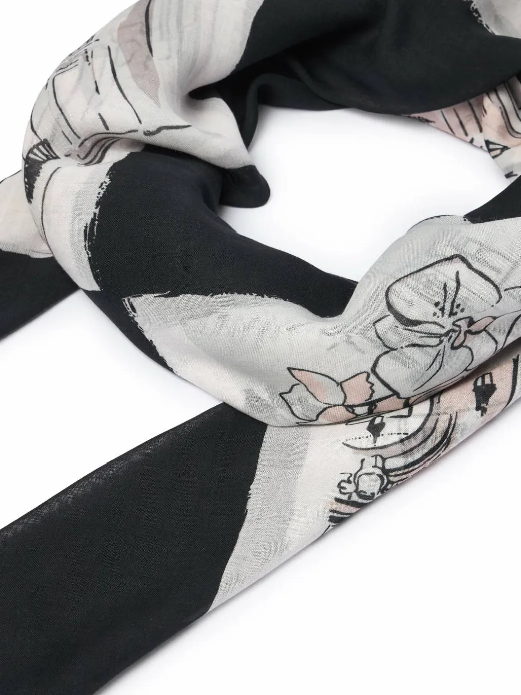 Foulard B3W33021 Grigio scuro