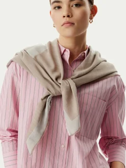 Foulard Calvin Chambray Square Scarf LV04F8085G Beige