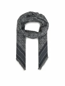 Foulard Emblem Aop Jacquard Square Scarf LV04F8080G Nero