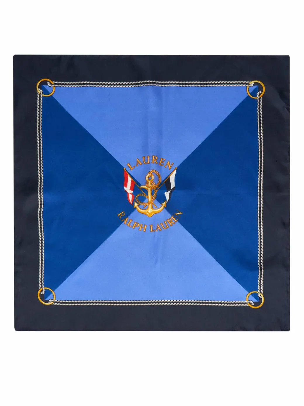 Foulard in seta Colour-Blocked Anchor-Crest 454P09785003 Blu