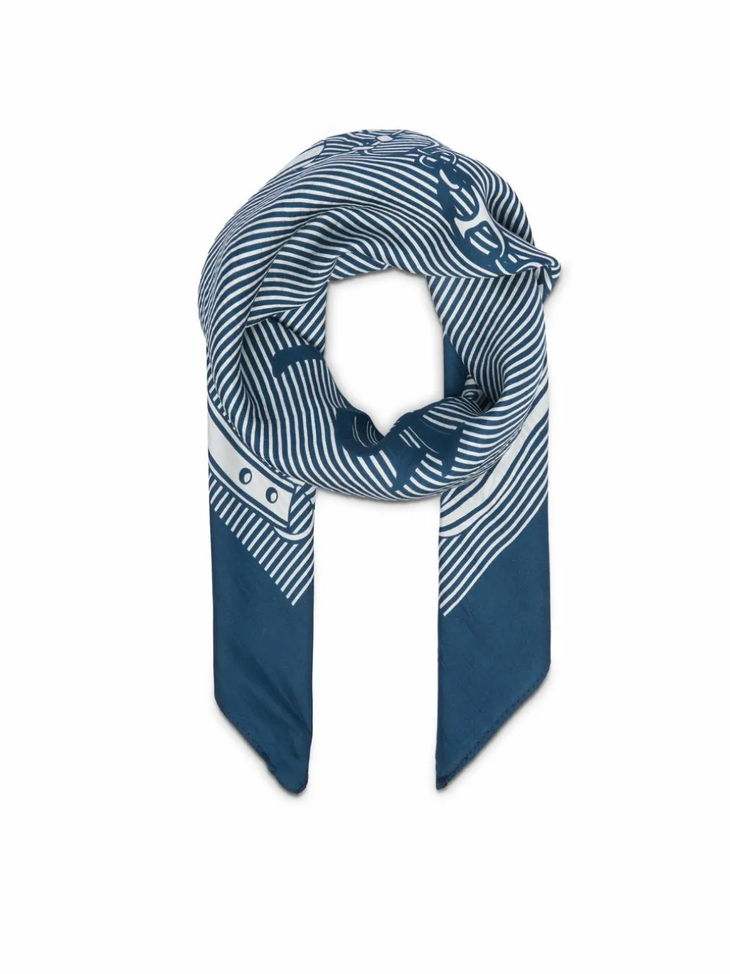 Foulard in seta 454P14484001 Blu scuro