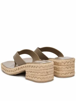 Infradito Block Heel Espa 50 Thong Lth HW0HW02902 Marrone