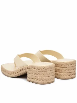 Infradito Block Heel Espa 50 Thong Lth HW0HW02902 Beige